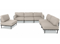 Nowoczesne meble wypoczynkowe na taras - narożnik Salve Beige 6 modułów