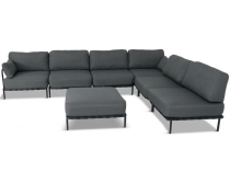 Modułowe meble tarasowe wypoczynkowe Salve 6 Midi Slate