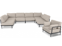 Duży zestaw mebli modułowych na taras Salve Beige 6 Plus