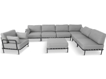 Meble modułowe metalowe 8 elementów Salve Chrome 6 Comfort