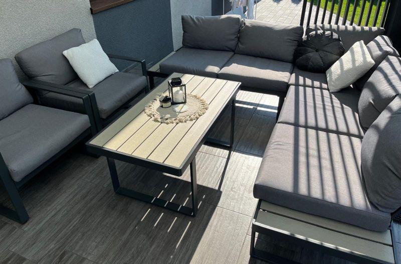 Komplet mebli ogrodowych Panaon Corner z dwoma fotelami