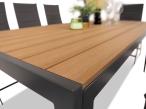 Kanbery 180 Wood Antracite + 8 krzeseł Kanbery Antracite