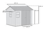 Domek ogrodowy Keter Newton Plus 975 grey (6,6m2)