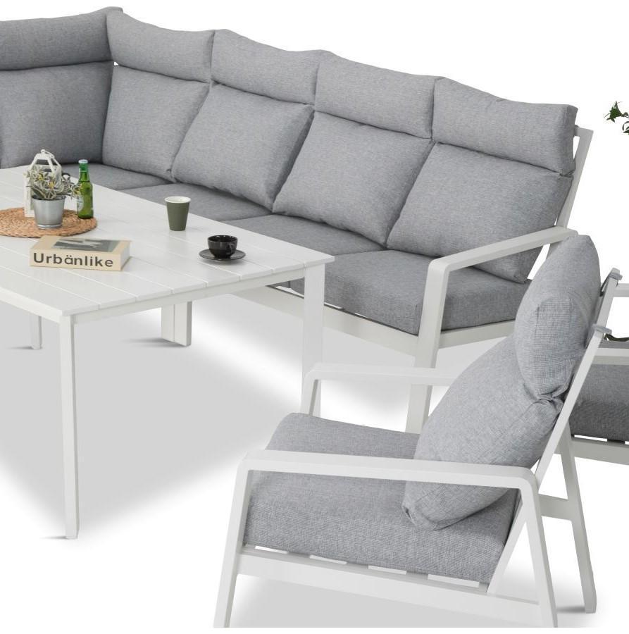 meble ogrodowe z wysokim stołem