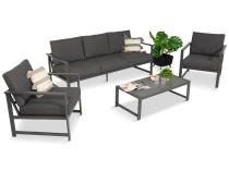 OUTLET - Zestaw wypoczynkowy Vilde 5-miejscowy Grafitowy