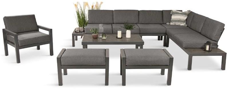 Narożnik z fotelem oraz stolikiem kawowym Calamba