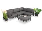Meble ogrodowe modułowe Dandy Slate - 4 elementy + pufa