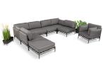 Meble ogrodowe modułowe Dandy Slate - 6 elementów +fotel +pufa