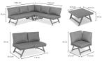 Mały narożnik na taras Soletto 176x176cm - Aluminium - White