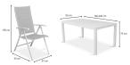 Duży zestaw mebli ogrodowych ze stołem 240cm + 10 krzeseł - Tabia + Kanbery White
