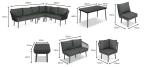 Nowoczesny narożnik tarasowy 185x240cm Postigo Corner XL - Dark Grey