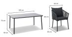 Zestaw ogrodowy - KOSTTO Dining - ANTHRACITE