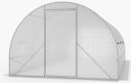 Tunel foliowy metalowy 6x3m z metalowymi drzwiami – biały