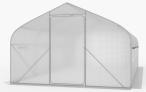 Tunel foliowy metalowy 6x3m z metalowymi drzwiami ND – biały