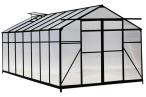 Szklarnia aluminiowa z fundamentem poliwęglan 430x250cm - black
