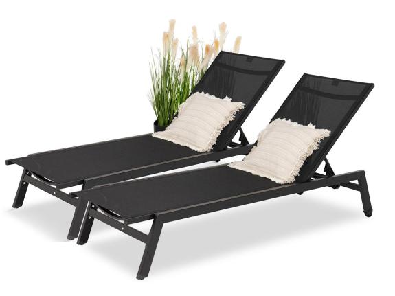 Sada zahradních lehátek Tebu - Black - 2 ks