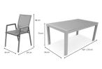 Aluminiowy zestaw stół i krzesła dla 8 osób Tanami Marla Taupe