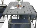 Zestaw obiadowy Kibi Dining z 6 krzesłami - Dark Grey