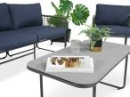 Komplet wypoczynkowy z sofą i dwoma fotelami Kibi Set - Dark grey