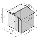 Domek narzędziowy metalowy drewnopodobny Agger 213x191cm (3,7m2) – Wood