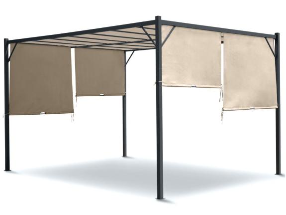 Pergolă metalică pentru terasă Simi 3x3m - Cream