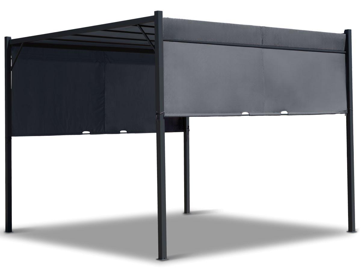 Pergolă de grădină Horn cu acoperiș textil și rulouri