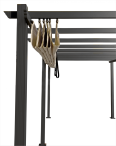 Pergola ogrodowa 3x6 z materiałowym dachem Kirn beż