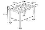 Zadaszenie na taras 3x3m Pergola Kirn - Cream Wood