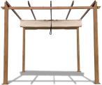 Pergola Kirn 3x3 - Cream Wood