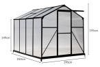 szklarnia 250x190cm z poliwęglanu - black