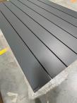 OUTLET - Nowoczesne aluminiowe meble ogrodowe z regulowanymi fotelami - Renalo Dining Relax Grafitowe