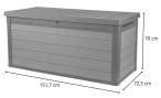 Skrzynia na taras Cortina Box 570L Grey