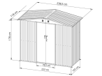 Hartt 240x120x200cm - Antracyt A16