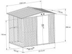 Wytrzymały domek ogrodowy z drewutnią Wartt 240x180x200cm - Antracite A16