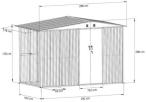 Szopa ogrodowa z drewutnią z grubej blachy Wartt 300x180x200cm - Antracite A16