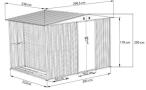 Mocna szopa ogrodowa z drewutnią Wartt 300x240x200cm - Antracite A16