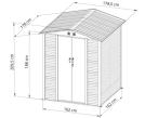 Dettel 180x180x210cm - Antracite A16