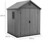 Keter Darwin 6x6 grafitowy domek narzędziowy 190 x 182cm