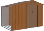 Domek ogrodowy z wiatą na drewno Wipper 278x191cm (3,7m2) – Wood