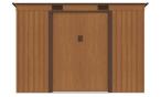 Domek narzędziowy metalowy Ganner 261x121x176cm - brązowy