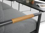 Aluminiowy nowoczesny zestaw ogrodowy AILO z sofą, fotelami i stolikiem