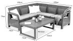 Curver Corfu Relax Lyon cappuccino narożnik tarasowy