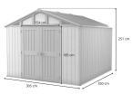 Pojemny domek ogrodowy Keter Stronghold 10x11,5 Grey (10,6m2)