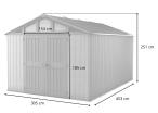 Duży domek ogrodowy Keter Stronghold 10x15 Grey (13,8m2)