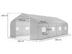 Tunel foliowy metalowy 3x6m z podwójnymi drzwiami Jasmin zielony