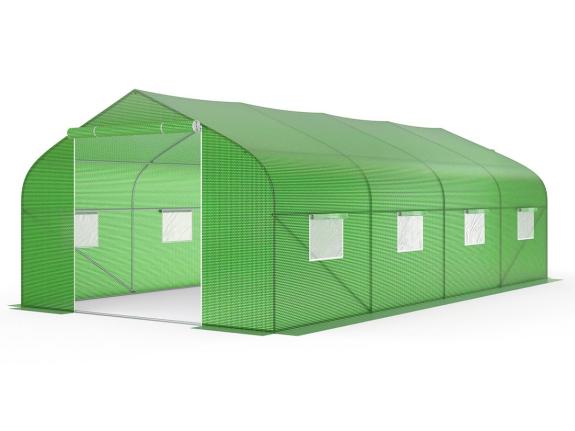 Solar pentru grădină- 3x6, structură oțel, folie polietilenă cu inserție de plasă, verde - Jasmin Agrinker