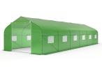 Tunel foliowy metalowy 3x9m z podwójnymi drzwiami Jasmin – zielony