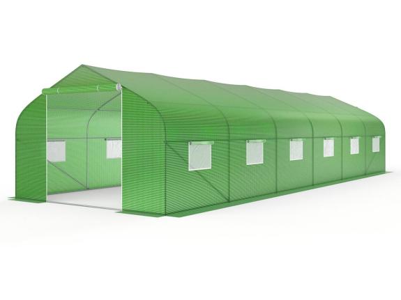 Solar pentru grădină 3x9, structură oțel, folie polietilenă cu inserție de plasă, verde - Jasmin