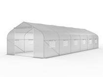 Tunel foliowy metalowy 3x9m z podwójnymi drzwiami Jasmin – biały
