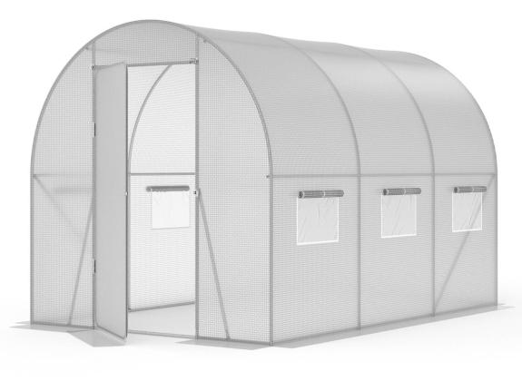 Solar pentru grădină 2x3 alb cu ușă Agrinker